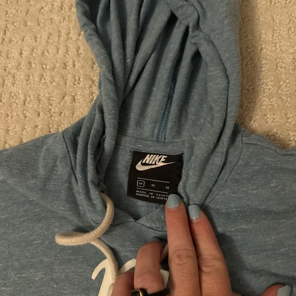 Nike Women’s Light Blue Hoodie Sweater - Picture 2 of 2